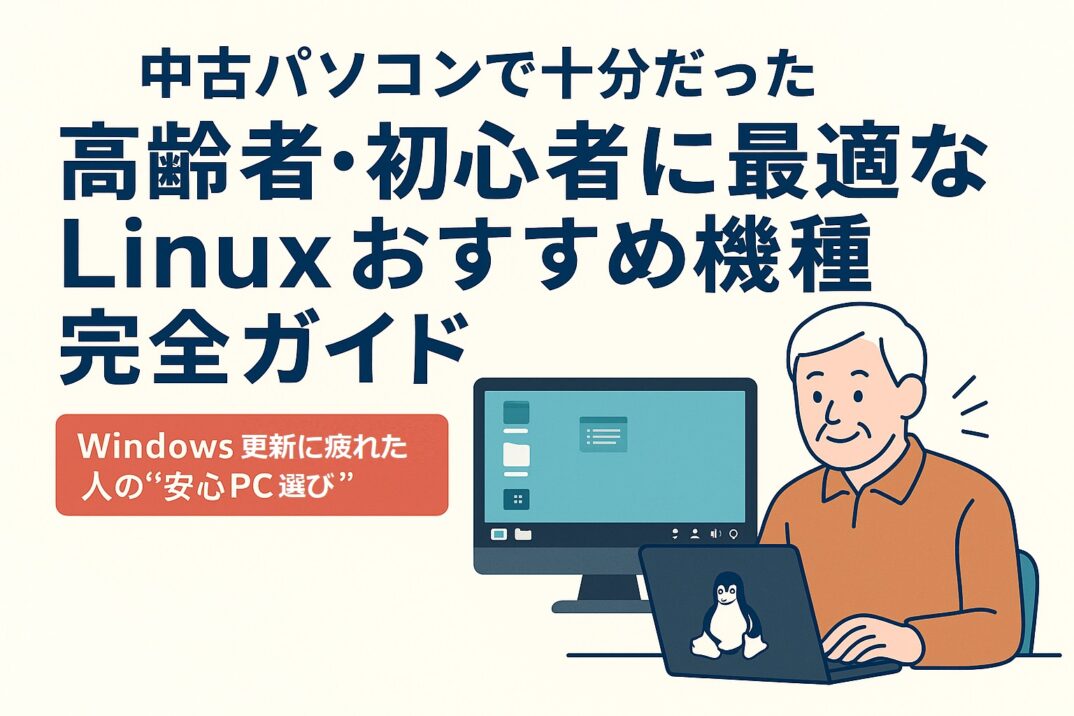 Windows不要?中古PC×Linuxで叶える高齢者や初心者の安心パソコン生活